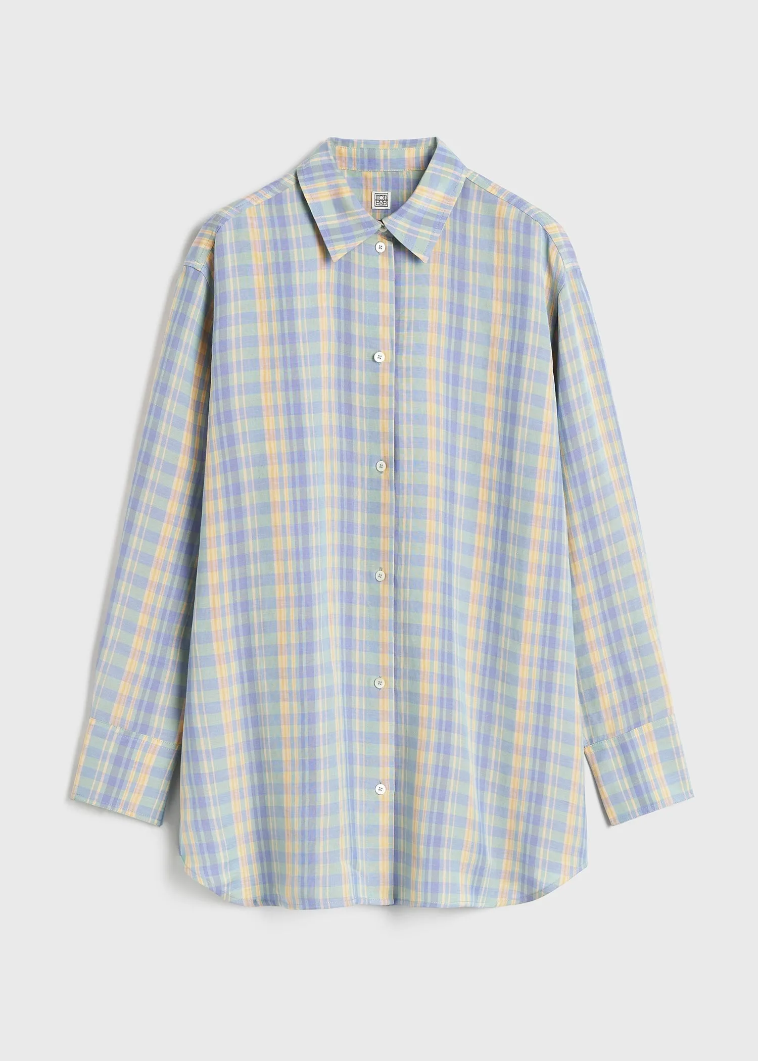 Relaxed linen-blend shirt madras check