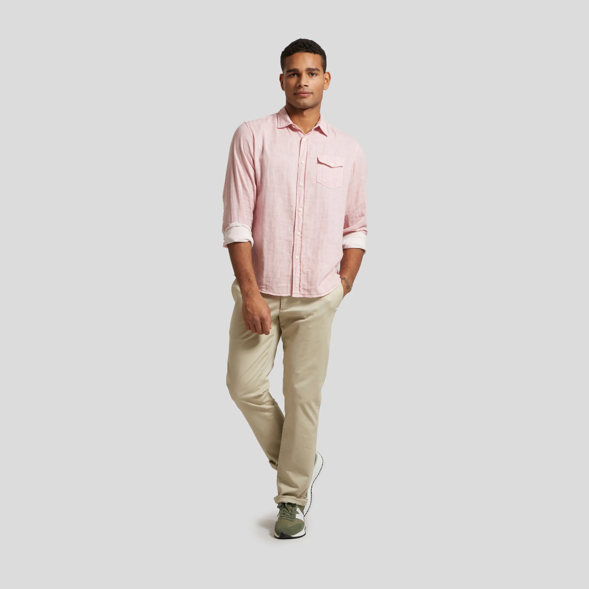 Rosedale Double Cloth Shirt - Dusty Rose