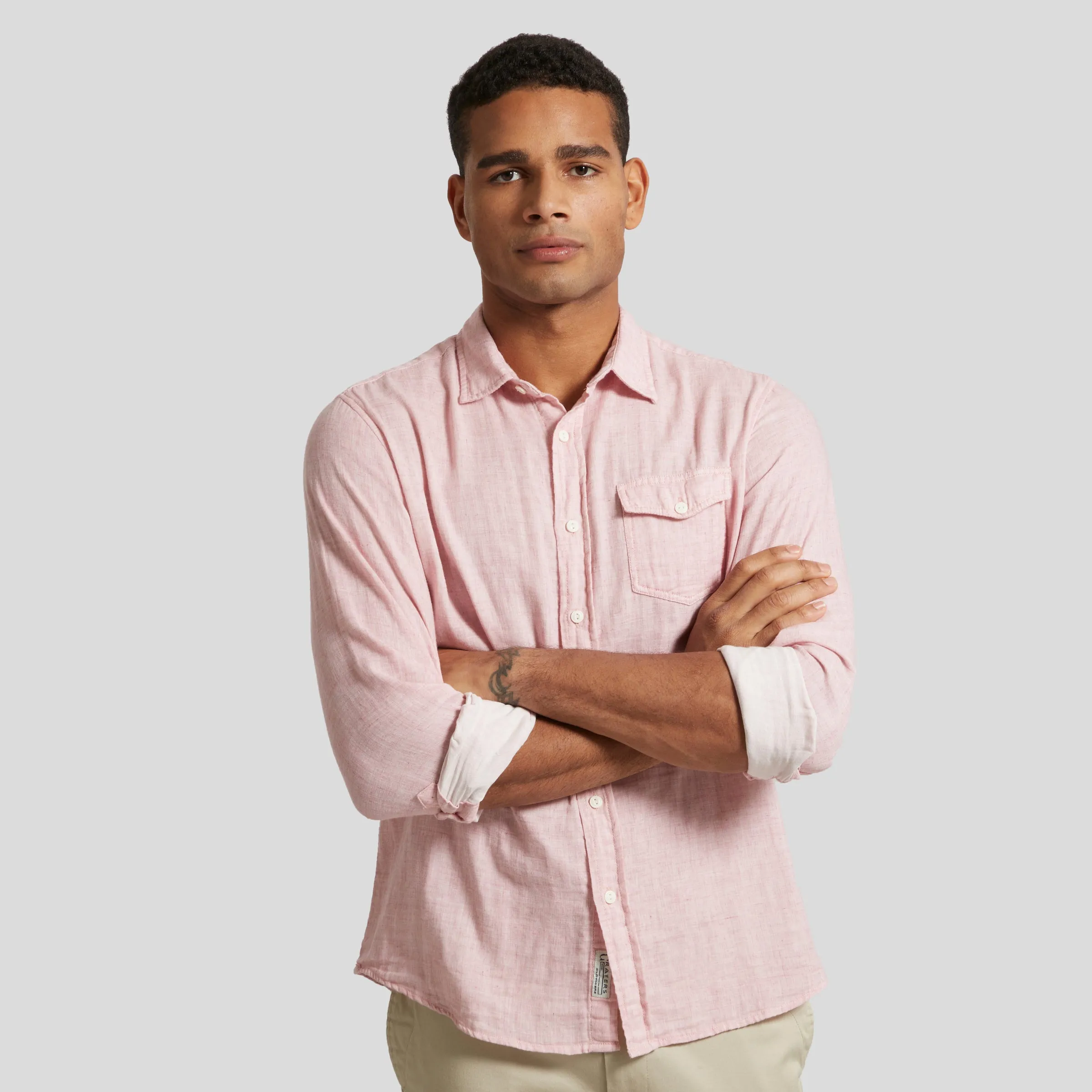 Rosedale Double Cloth Shirt - Dusty Rose