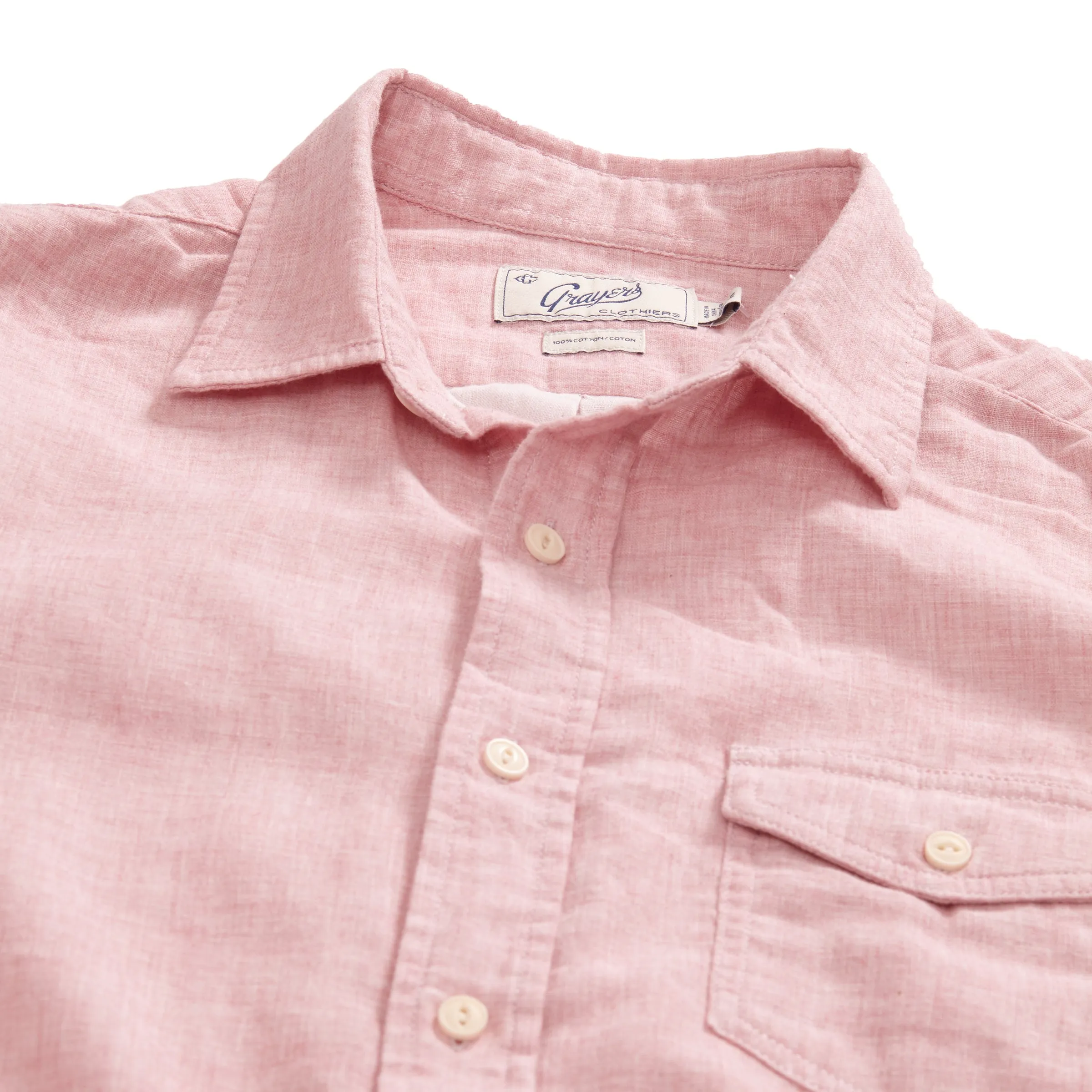 Rosedale Double Cloth Shirt - Dusty Rose