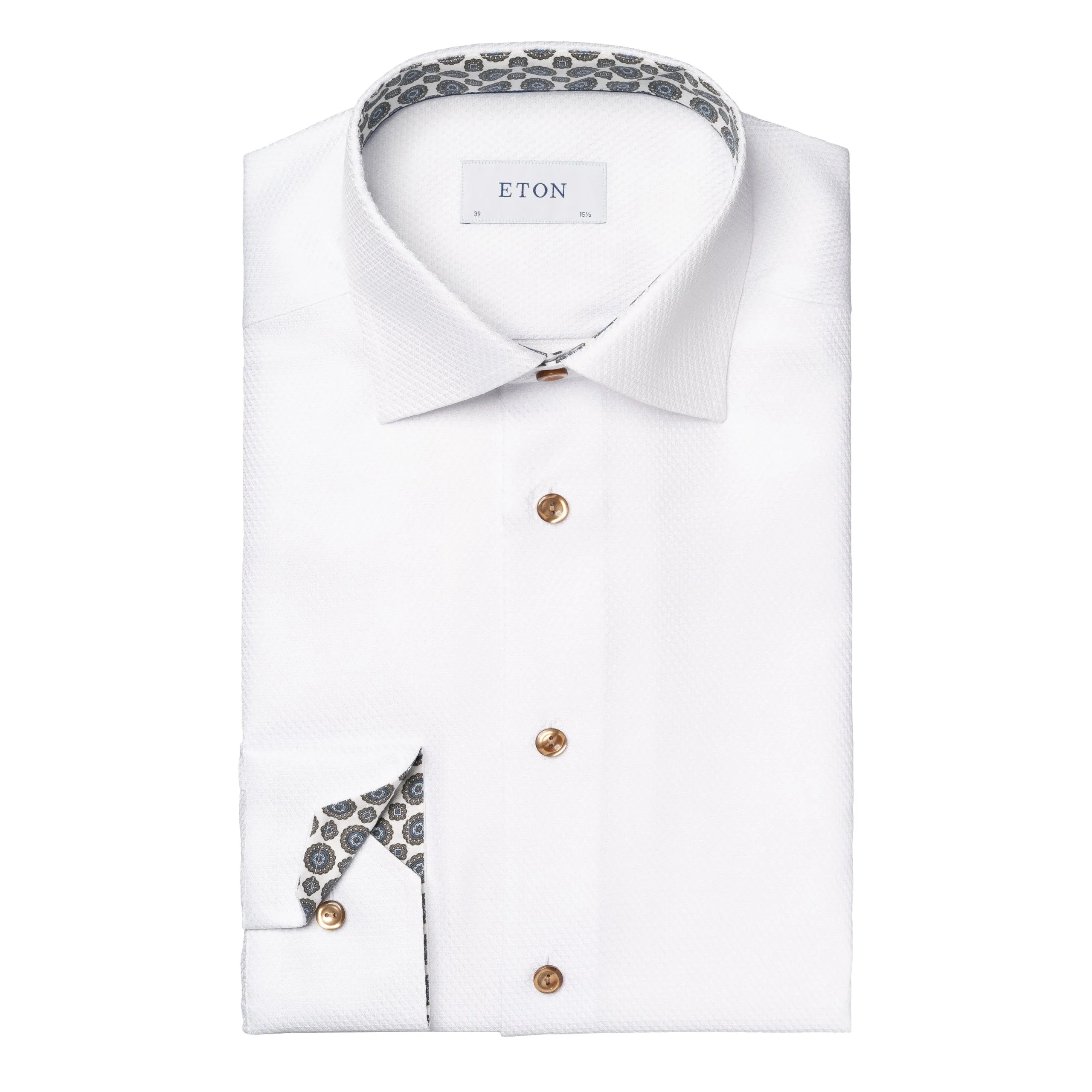 Slim Fit - Dobby Shirt - Medallion Contrast Details