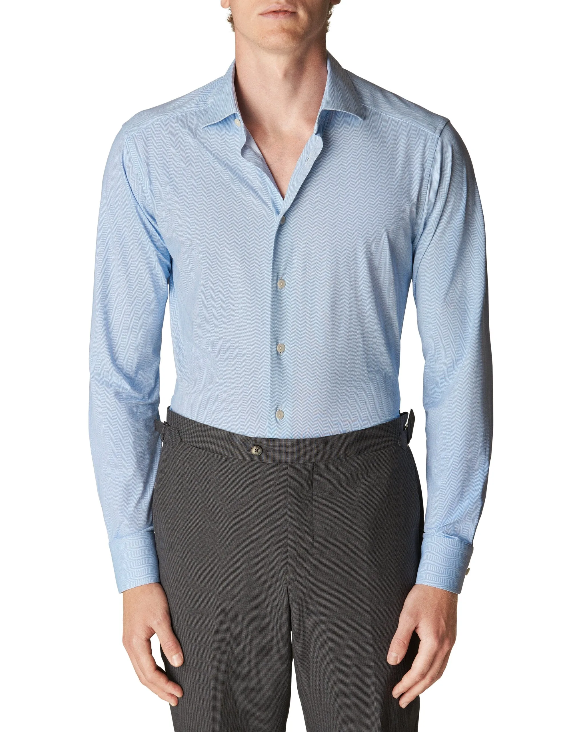 Slim Fit - Herringbone Four-Way Stretch Shirt