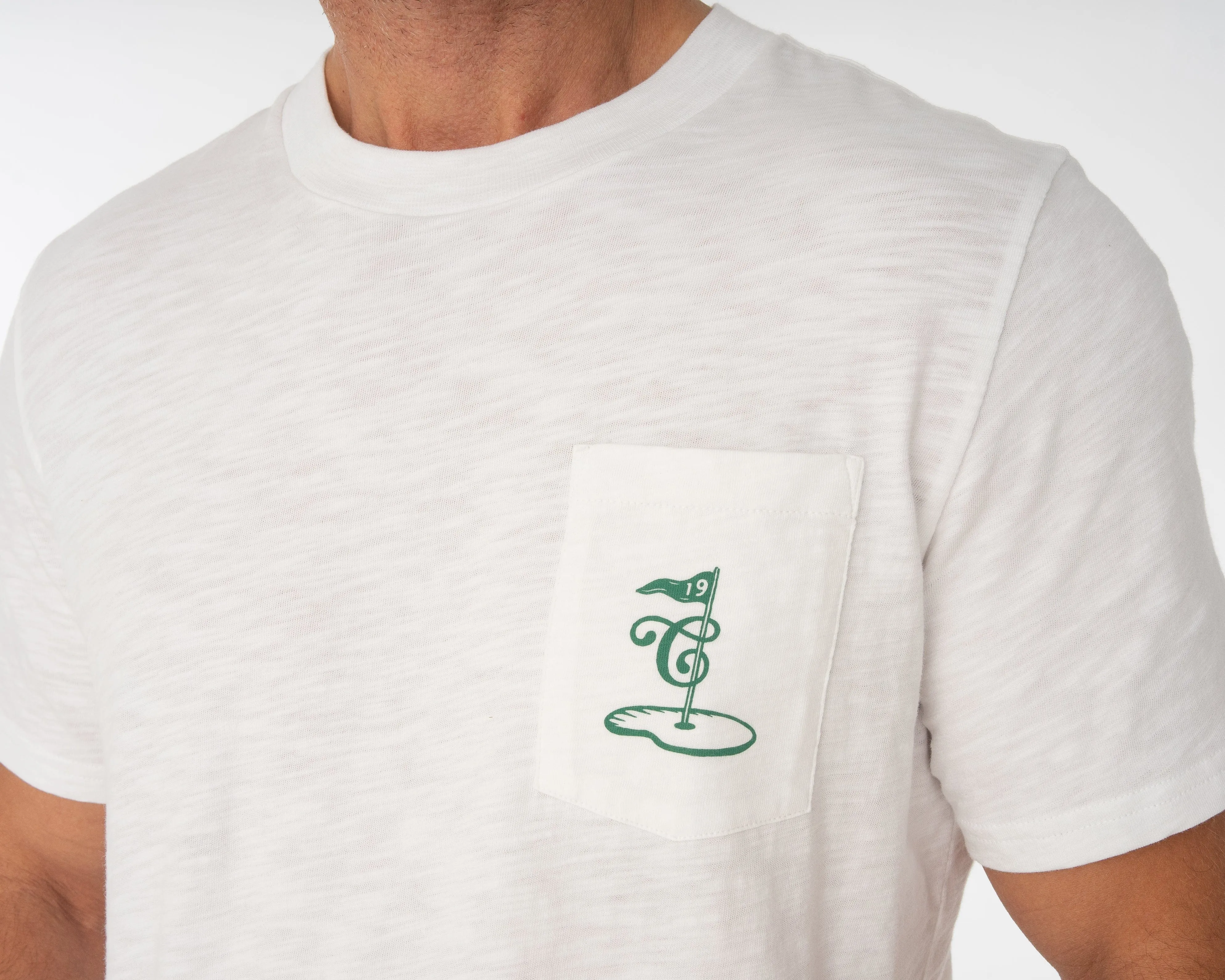 Slub Graphic T-Shirt - 19th Hole - White