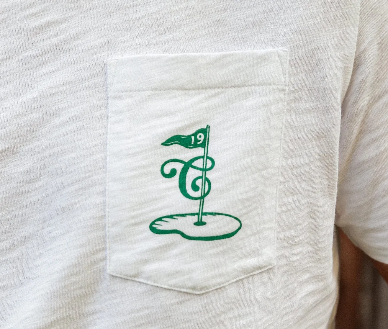 Slub Graphic T-Shirt - 19th Hole - White