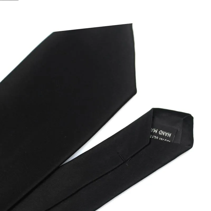 Solid Black Slim Tie