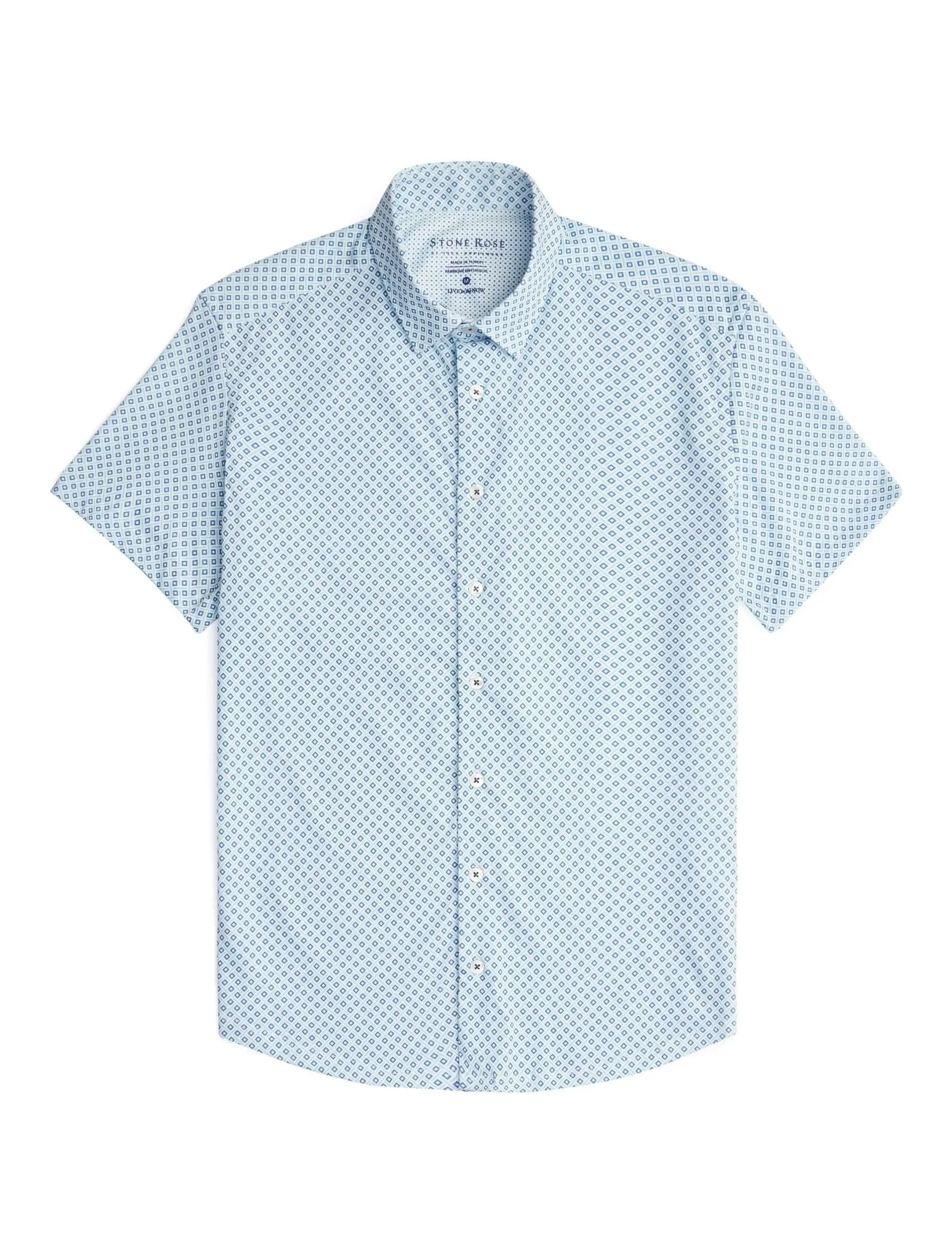 Turquoise Square Short Sleeve Shirt